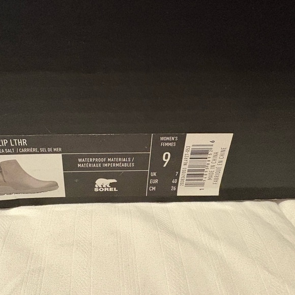 Sorel Evie zip wedge boot 9 grey Quarry - Picture 6 of 6